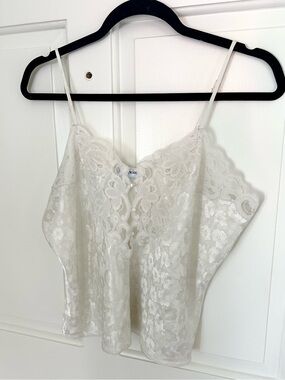 Vintage Lace Tank, Henri Pierre, White/Cream